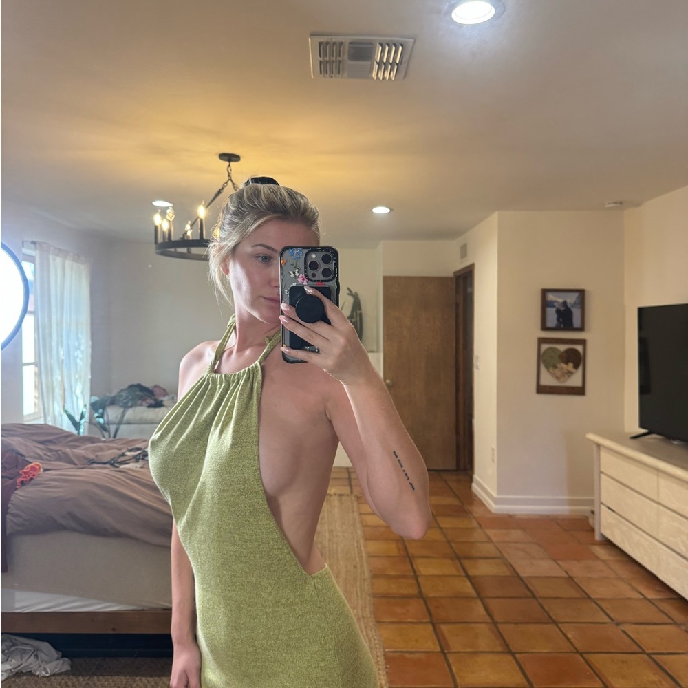 Green Halter Neck Dress